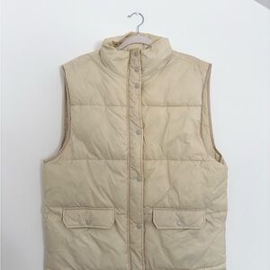 Aerie Beige Puffer Vest